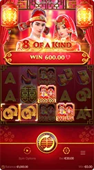 Double Fortune · Mengenali simbol tunggal, simbol ganda, dan simbol Wild pada kisi gulungan.